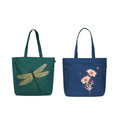 Eco Right Large Canvas Tote Bag for Women, Zipper Handbags for Women Inner Pocket for Shopping, Office & Daily Use (Pack of 2)