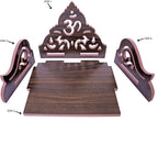 kriyanta Wooden Beautiful Plywood Mandir Pooja Room Home Decor Office OR Home Temple Wall Hanging Product. (D D OMTEM Red 232)