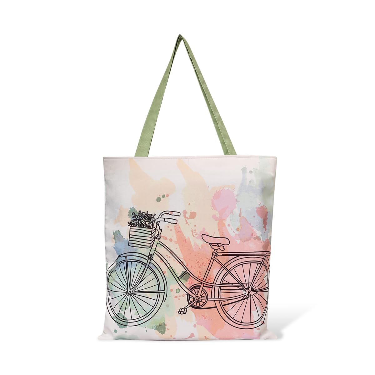 The Purple Tree Cycle Canvas Tote Bag for Women - 1 Pc, Women Tote, Printed Canvas Tote Bag, Printed Tote, Stylish Bags