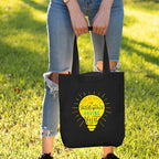 TheYaYaCafe Printed Cotton Black Tote Bag|Multipurpose bag|Lightweight