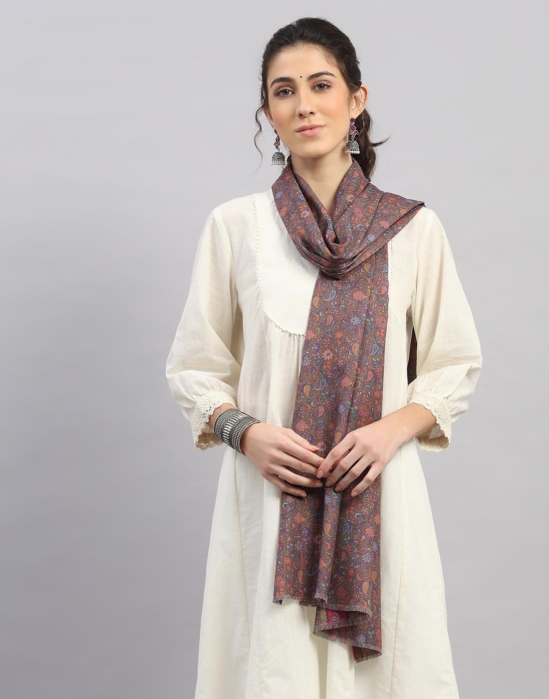 Monte Carlo Womens Regular Fit Self Design Stole | Soft Warm Scarf Wrap For Ladies | Stylish Elegant Wool Shawl For Cold Weather | Trendy Winter Wear For Women_Multi 28