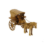 ARTVARKO Brass Horse Cart Replica for Home Office Living Room Study Table Vastu Decor Fengshui Ashav Idol Murti Tanga Showpiece Statue 5.5 Inch
