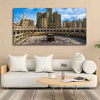 VIBECRAFTS Canvas Paintings for Living Room Drawing Room Skyline Of Mecca Saudi Arabia Canvas Wall Painting Fitted With Wooden Frame For Home | Office | Living Room | Gift (PTVCH_2495)