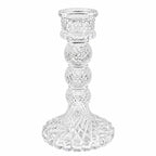 Pure Source India Crystal Taper Candle Holder,15 cm for Home Dining, Christmas & Diwali Decor