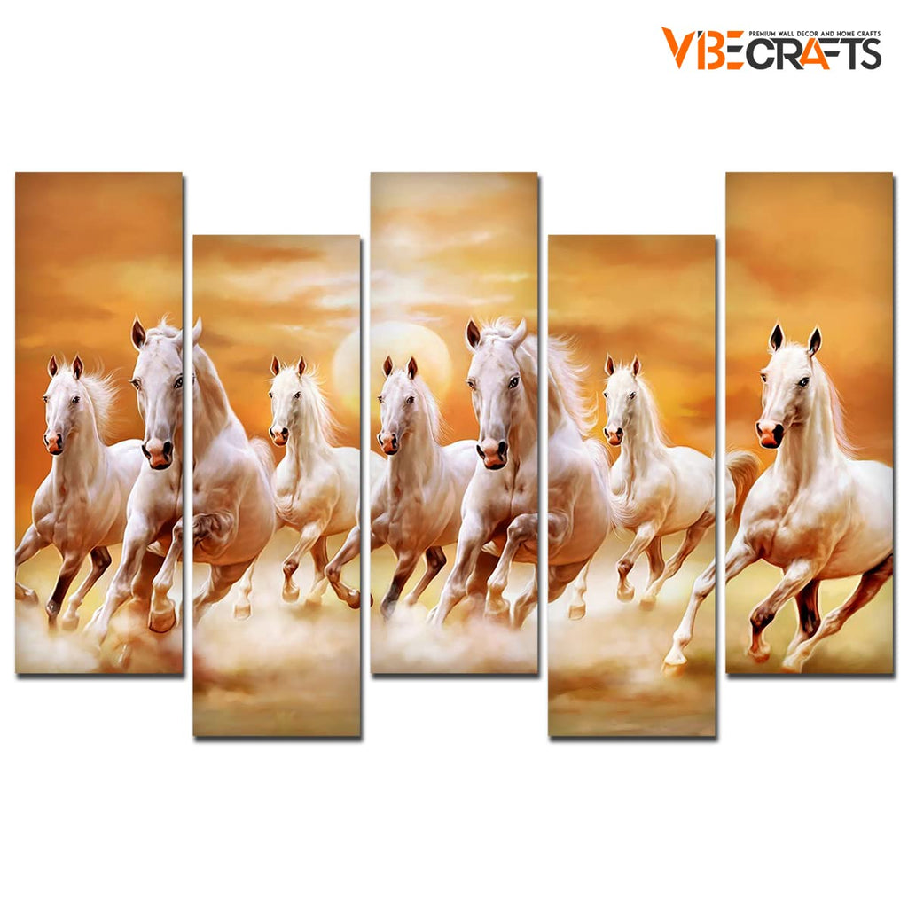 VIBECRAFTS 5 Piece Premium Wall Painting For Home|Office|Living Room|Gift (PTVC5Pcs3_7507) (Multi 4)