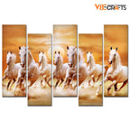 VIBECRAFTS 5 Piece Premium Wall Painting For Home|Office|Living Room|Gift (PTVC5Pcs3_7507) (Multi 4)