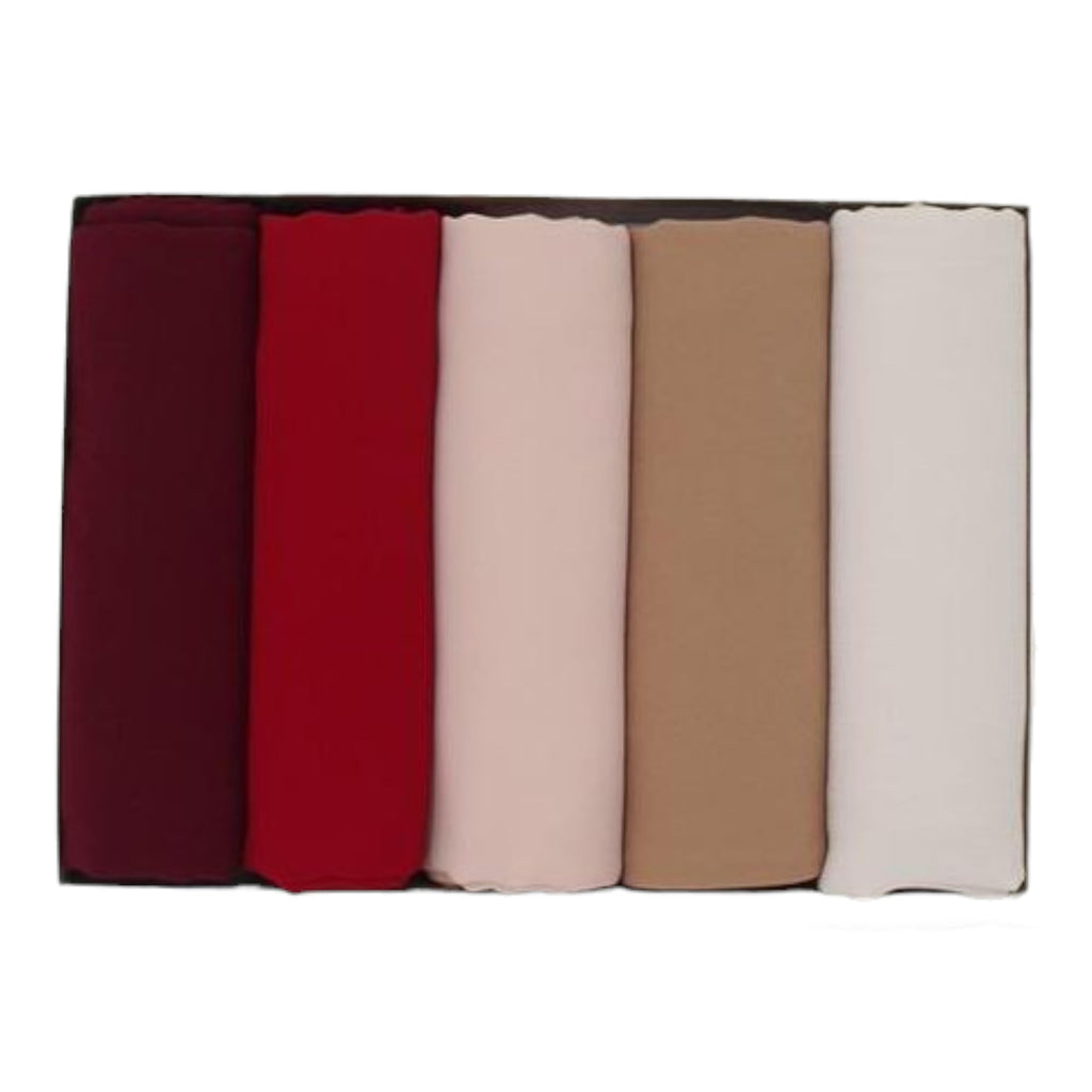 Urshia Georgette Hijab - Malaysian Diamond Pack of 5 (Pack of 5 - K)