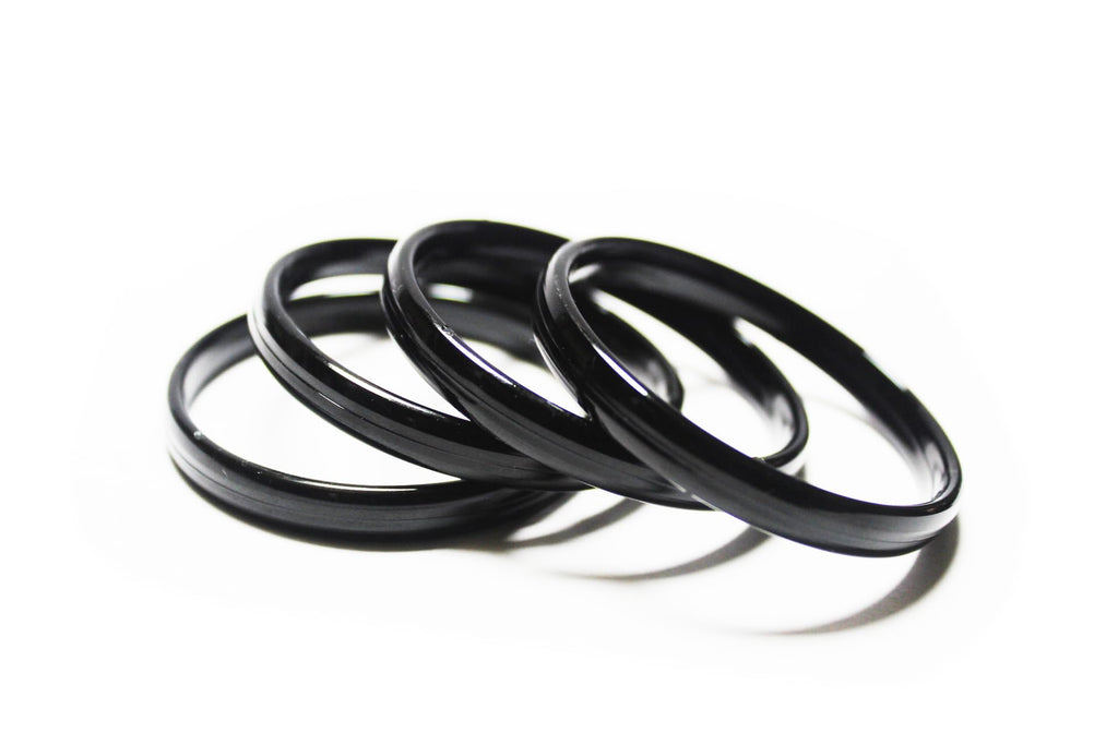 Karivala Plastic Black Bangles for Babies and Kids 4 Pcs - 6mm Thick (1-2 Years)