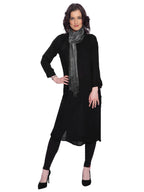 ZEN APPAREL Women's Fashionable Shiny Netted Scarf (Black)