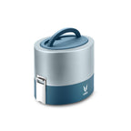 VAYA TYFFYN Lunch Box for Kids for School,Copper Finished Stainless Steel Tiffin Box, Insulated Tiffin Box for Office for Women, 600ml with 2 Leakproof Containers, Hot Lunch Box for Boys, Blue