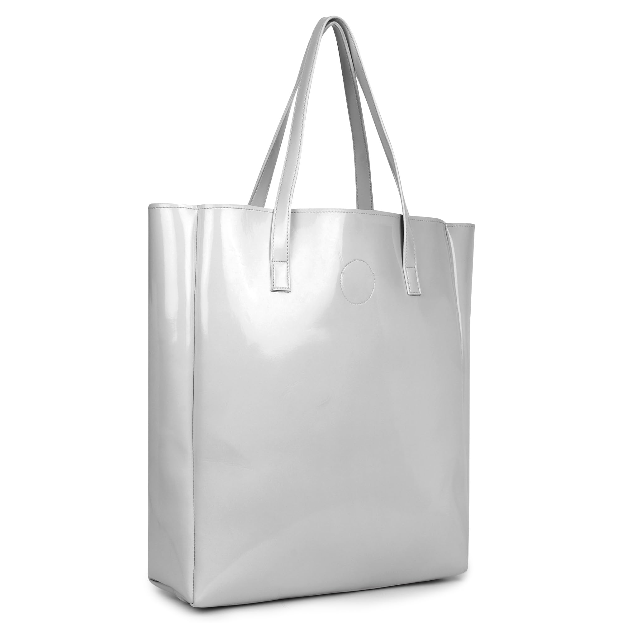 ZARK Stylish Faux Leather Handbag Versatile One Size Design |Grey