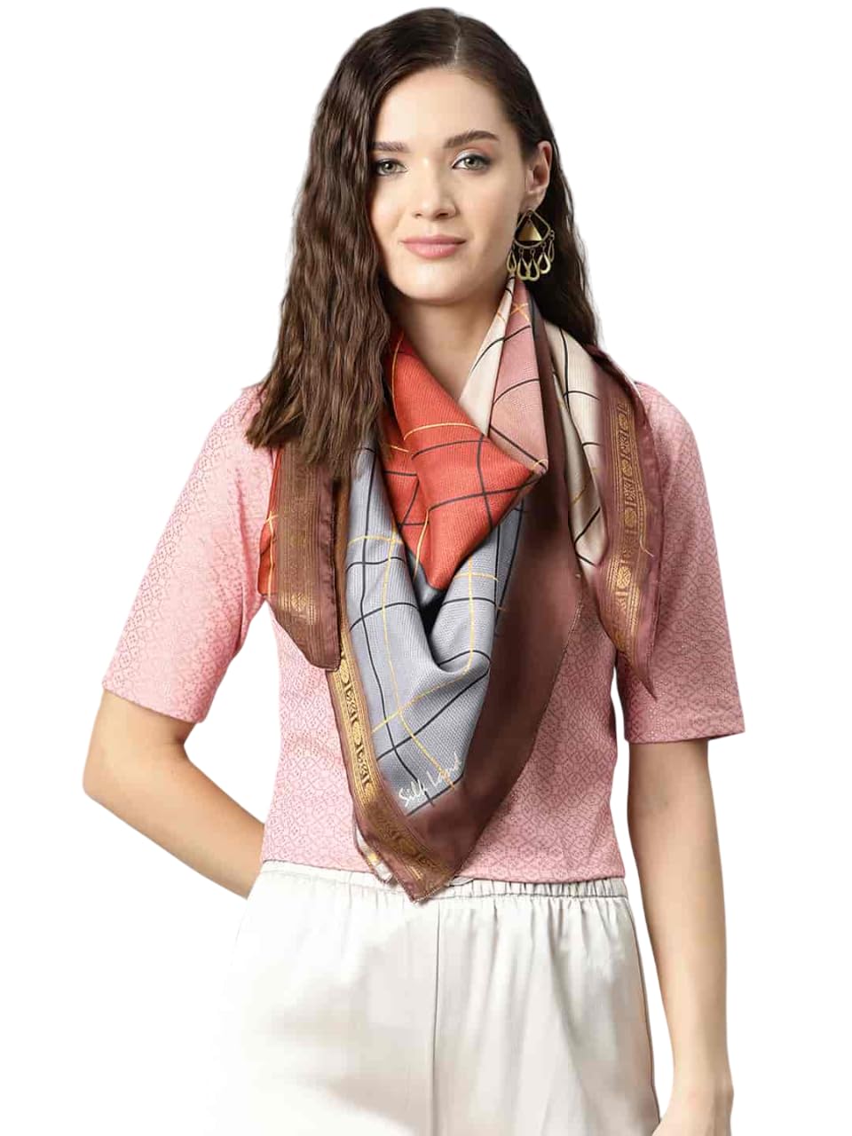SILK LAND Women's Digital Printed Scarfs