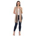 VERAME 100% Linen Scarf for Women – Lightweight Breathable Summer Wrap, Soft Fashion Shawl, Casual Travel Scarves, 55x180 cm (Beige)