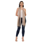 VERAME 100% Linen Scarf for Women – Lightweight Breathable Summer Wrap, Soft Fashion Shawl, Casual Travel Scarves, 55x180 cm (Beige)