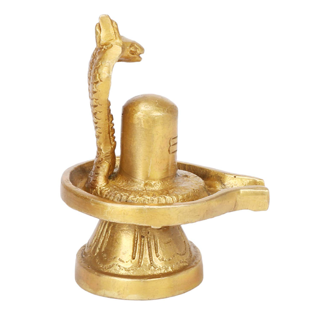 SVARUP Brass Shivling Figure Shiv Ling for Home Temple and Pooja, Decorative Religious Shiv Ji Lingam Idol Gift 3 Inch
