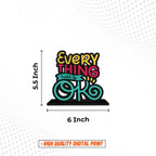 Artvibes Wooden Idols and Figurine Every Thing Will Be OK Inspirational Quote Table Decor for Office Desk | Home Decoration | Living Room | Bedroom | Wooden Showpiece Decorative Gift (SP_1111)