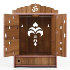 Lakhaji Wooden Wall Hanging Temple For Home And Shop,Office And Home Showpiece Temple,43 cm,29 Cm