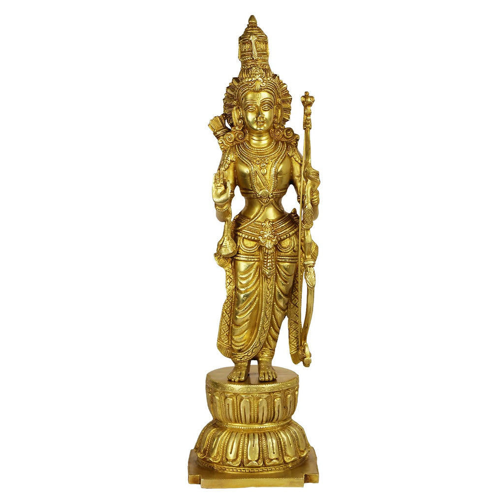 ARTVARKO 24 Inches Large Ram Darbar Statue Shree Ram Ji Sita Laxman Hanuman Home D?cor Brass Metal Bhagwan Idol Murti for Mandir Temple Gift