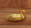 CraftVatika Metal Swan Shape Dry Fruit Serving Tray, Snacks, Floating Flowers for Home Decoration Table Dining Décor (Set of 1)