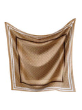 CrossKulture Printed Poly Silken feel Scarf Stole for Women | Stylish, Soft, & Lightweight | Satin Feel Neck, Hair & Head Scarf for Women | Square Silk Stole for Handbag (Colour66)