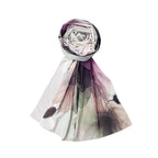 FAHABO Iconic Collection Digital Print Swiss Butter Cotton Scarf Stole for Women (Antique Ivory - Pu)