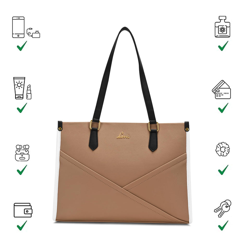 Lavie Women's Ziva Colourblock Tote Handbag | Tote Bag for Work | Ladies Purse | Stylish Shoulder Bag | Gift for Women