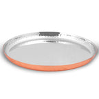 Limetro Steel Dinner Set (Tree) (3, Copper Coated, Set of 6- Serves 1)