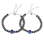 Osasbazaar Sterling Silver Nazariya Kadli Bracelet Adjustable with Evil Eye for Boys, Girls, Children, Baby (Black) - 90%-92.5% Purity Cerified.