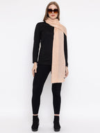 513 Women's Acrylic Woolen Solid Self Design Casual Warm Winter Wear Muffler Scarf Stole