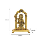 Prince Home Decor & Gifts Radha Krishna Standing Under Mehrab Metal Showpiece – Handcrafted Decorative Idol for Home Temple, Living Room Décor & Auspicious Festive or Wedding Gifting