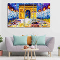 VIBECRAFTS Arc De Triomphe 5 Pieces Canvas Wall Painting For Home | Office | Living Room | Gift (PTVC5Pcs4_8535)
