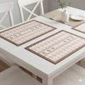 Upaado Leather Dining Table Placemat with Vintage Design - Pack of 2 | Heat Resistant, Waterproof, Non-Slip Table Mat for Kitchen Dining Table, PU Leather Mat for Table Protection (Dusty Rose) Kafalo