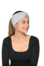 The Headscarves Bamboo Viscose Beautiful Gathered Headband For Women's (SS411_ASH)
