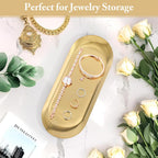 HASTHIP® 2Pcs Golden Bathroom Tray 30x12cm Stainless Steel Easy Clean