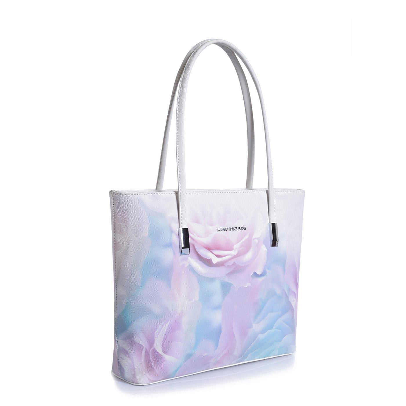 Lino Perros Womens Pink Leatherette Classic Tote Bag (Pink)