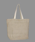 THE BESTSELLERS 91831 Essentials Carrying Bag, 100% Jute/Cotton, Reusable, Eco Friendly, Large, Beige (Natural) MADE IN INDIA