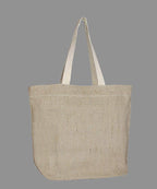 THE BESTSELLERS 91831 Essentials Carrying Bag, 100% Jute/Cotton, Reusable, Eco Friendly, Large, Beige (Natural) MADE IN INDIA