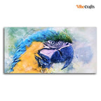 VIBECRAFTS Canvas Paintings for Living Room Drawing Room Parrot Watecolor Art Canvas Wall Painting Fitted With Wooden Frame for Home | Office | Gift (PTVCH_2422)