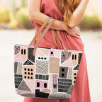 The Purple Tree Oversized Tote Bag for Women, House & Travel Tote with Zip, College Bag, Large Capacity Handbag