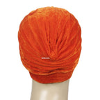 BISMAADH Velvet Soft Pleated Pre Tied Knot Readymade Turban/Pagri Head Wraps for Men & Women