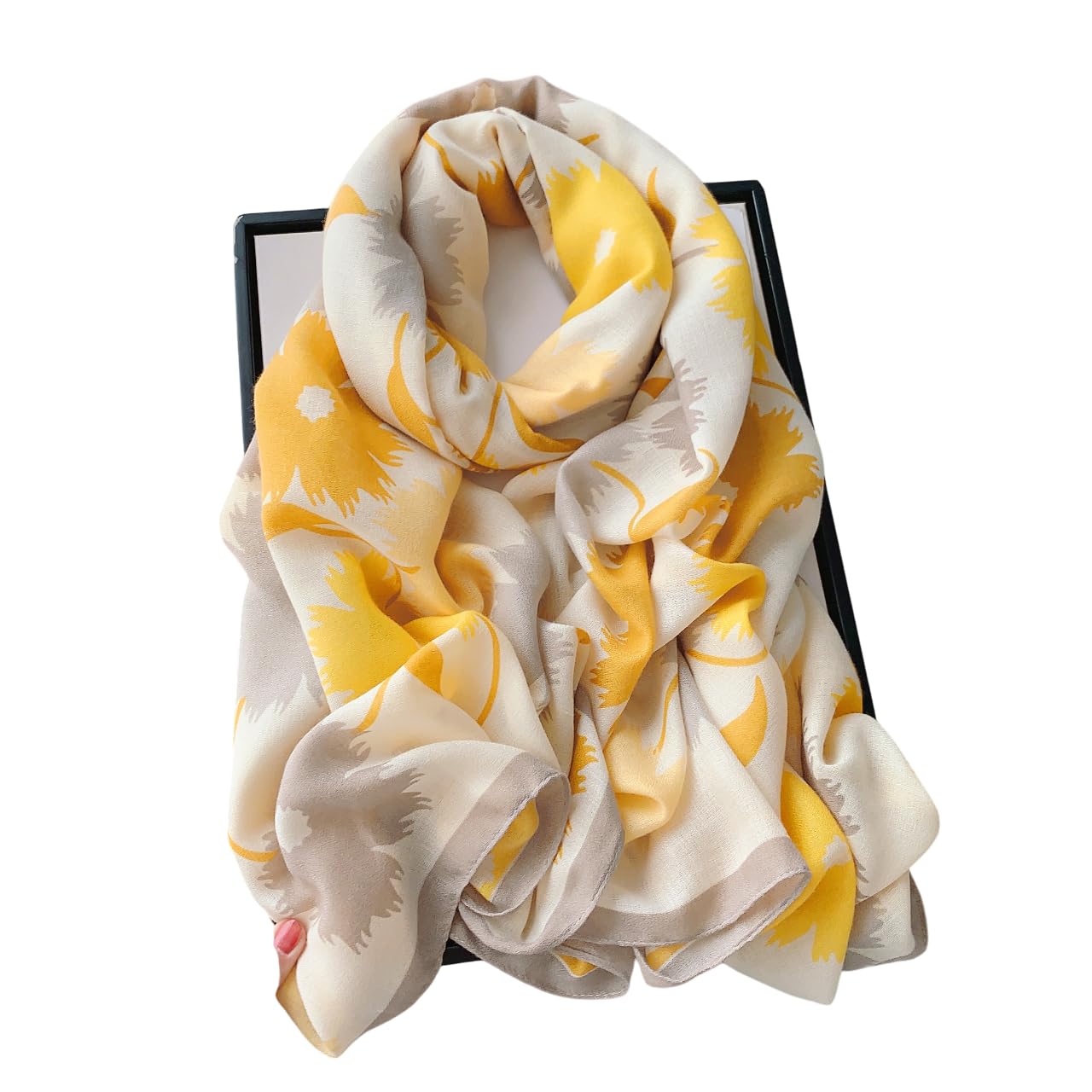 CrossKulture Viscose Scarf for Women | Lightweight & Long | Stole with Stylish Design | Neck, Hair & Head Scarf for Women & Girls | All Season Accessory (Floral20)