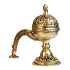 Artvarko Big Brass Dhuna Loban Burner Long Handle Dhooni Dhoop Dani Dhuni Decorative Antique lubandan, insence Burner, Incense Gift Items(LxBxH 9x4.5x8 Inches)