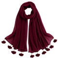 Women’s Chiffon Scarf Soft Lightweight Premium Stoles for Girls & Women | Stylish Modest Wear Dupatta for Daily & Party Use (Wine)