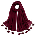 Women’s Chiffon Scarf Soft Lightweight Premium Stoles for Girls & Women | Stylish Modest Wear Dupatta for Daily & Party Use (Wine)