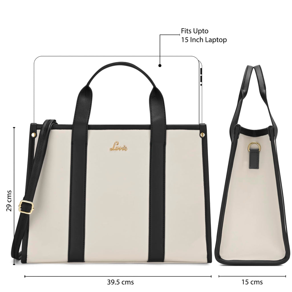 Lavie Women's Luxa Colourblock Pro 15 Inch Laptop Tote Handbag | Tote Bag for Work | Ladies Purse | Stylish Shoulder Bag | Gift for Women