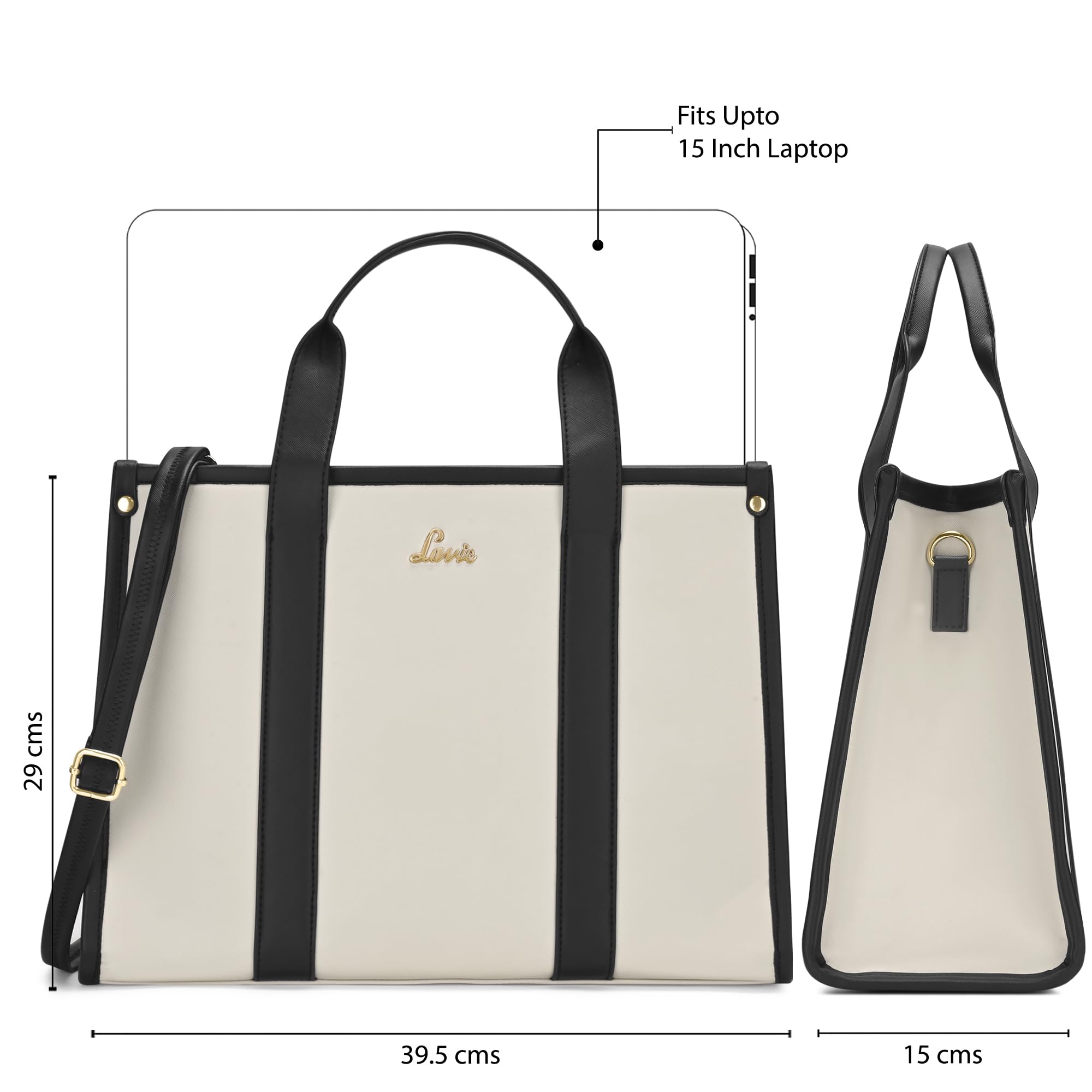 Lavie Women's Luxa Colourblock Pro 15 Inch Laptop Tote Handbag | Tote Bag for Work | Ladies Purse | Stylish Shoulder Bag | Gift for Women
