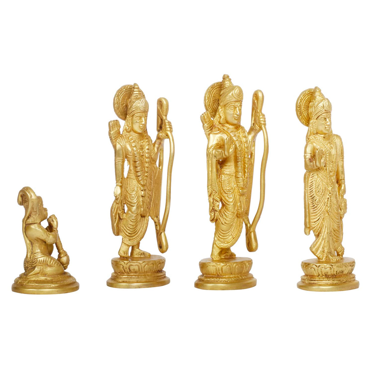 ARTVARKO™ Ram Sita Laxman Hanuman Statue God Figurine Brass Metal Sculpture Ram Darbar Idol Murti forHome Decor Puja Mandir -7 Inch