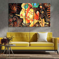 VIBECRAFTS Radha Krishna with Flute Five Pieces Canvas Wall Painting For Home|Office|Living Room|Gift (PTVC5Pcs4_8708)