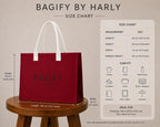SAVNKITA Bagify by Harly Premium Felt Tote Bag for Shopping & Office,Maroon