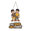 Artvibes Teri Yaari Sabse Pyari Funny Printed Wooden Wall Hanging for Home Decor | Quotes Decor Item | Wall Accents | Friendship Quotes Gift Items | Wall Illustrations | Aesthetic Wall Art(WH_5729N)